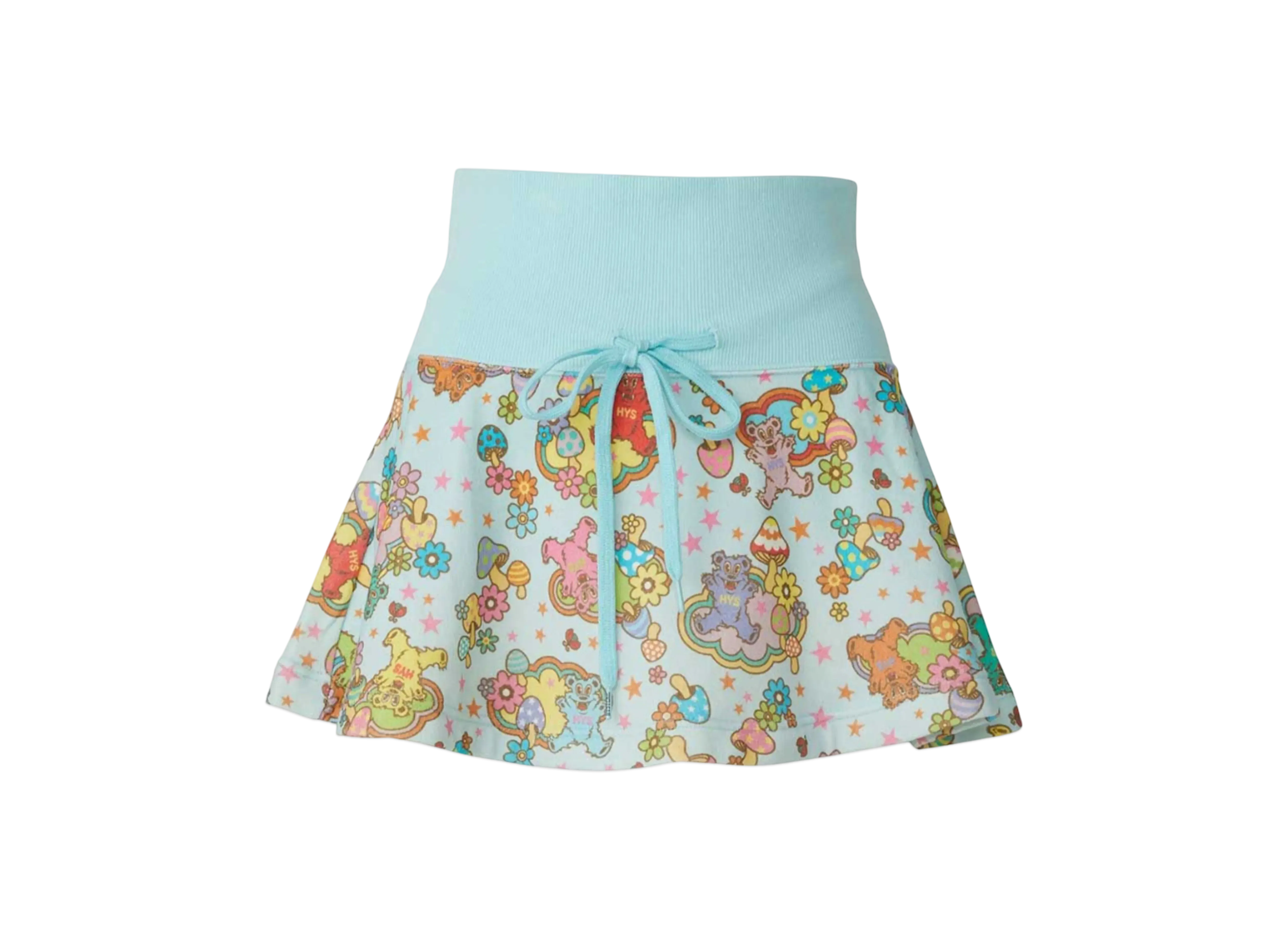 HYSTERIC GLAMOUR Fire Bear Dream Pattern Skirt "Blue"