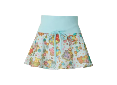 HYSTERIC GLAMOUR Fire Bear Dream Pattern Skirt "Blue"