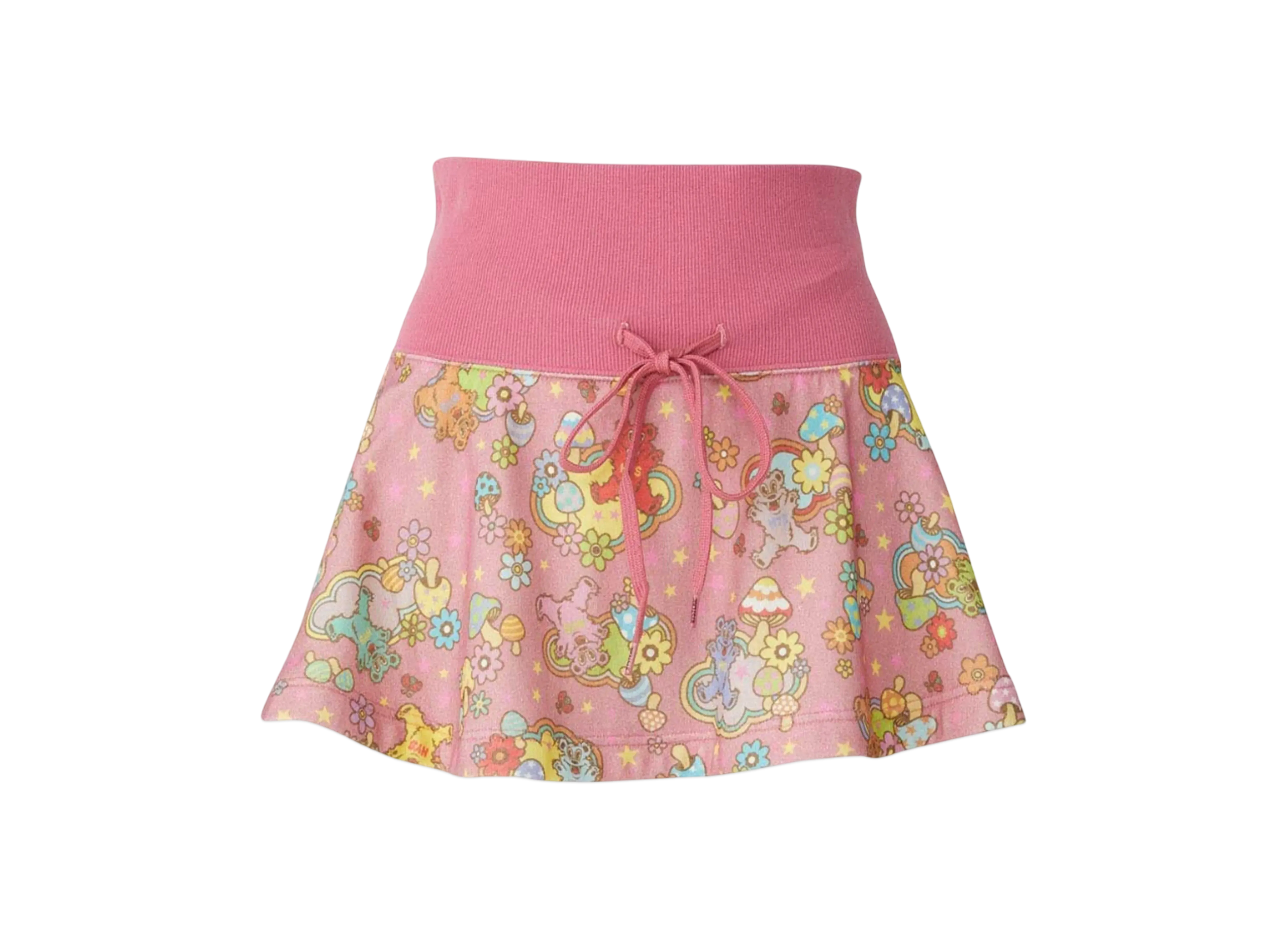 HYSTERIC GLAMOUR Fire Bear Dream Pattern Skirt "Pink"