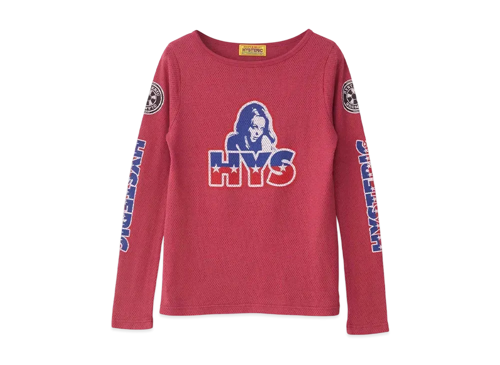 ヒステリックグラマー バーニングホイール Tシャツ "ピンク"