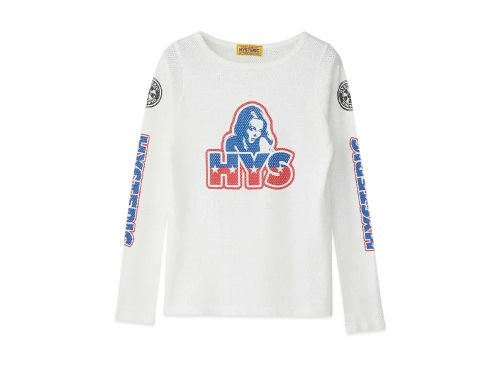 HYSTERIC GLAMOUR Burning Wheel T-Shirt "White"