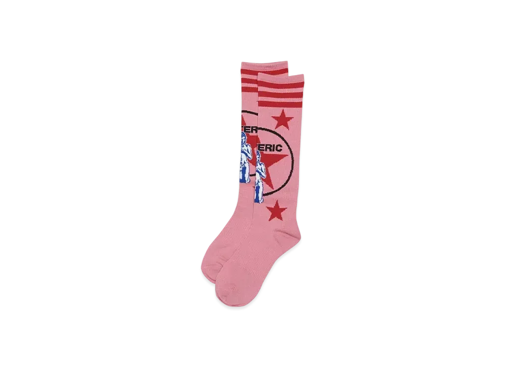 HYSTERIC GLAMOUR Hys Star High Socks "Pink"