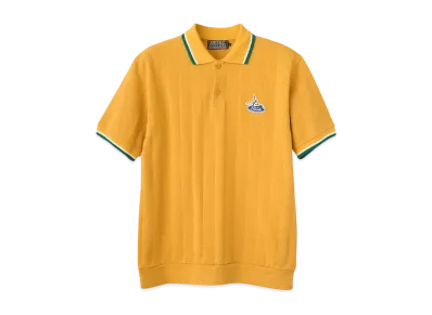 HYSTERIC GLAMOUR Hys Devil Patch Polo Collar Shirt "Yellow"