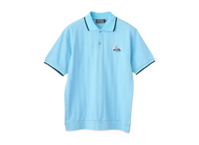 HYSTERIC GLAMOUR Hys Devil Patch Polo Collar Shirt "Blue"