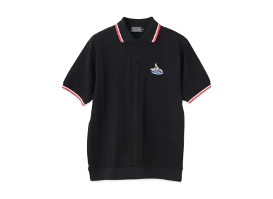 HYSTERIC GLAMOUR Hys Devil Patch Polo Collar Shirt "Black"