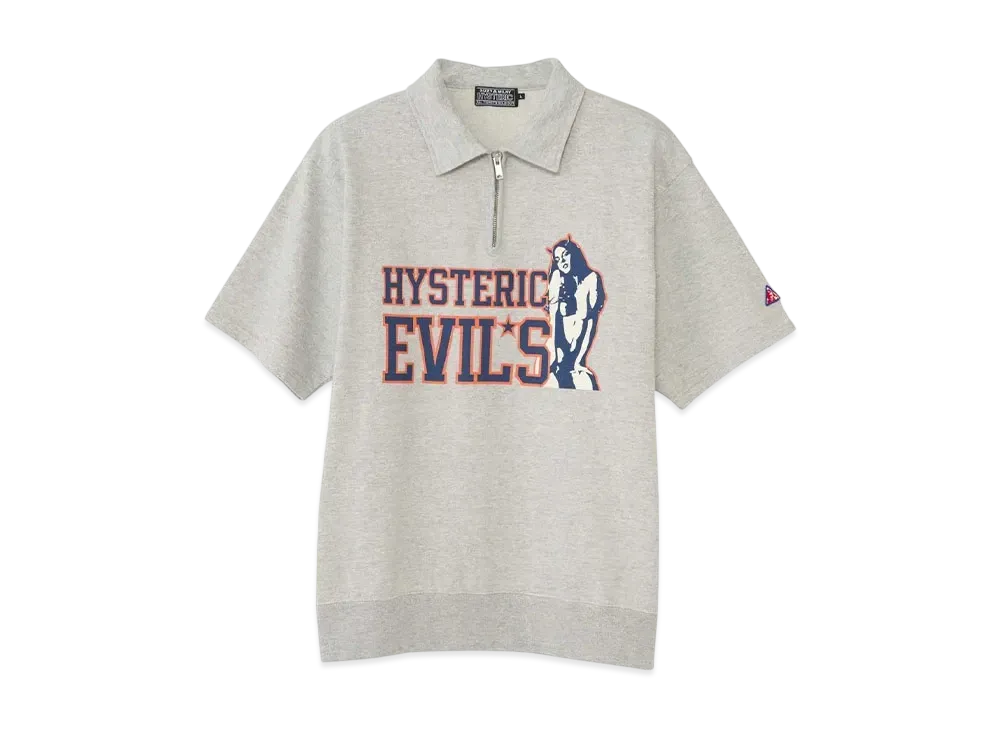 HYSTERIC GLAMOUR Hysteric Evil'S Collared Sweatshirt "Top Gray"