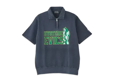 HYSTERIC GLAMOUR Hysteric Evil'S Collared Sweatshirt "Navy"