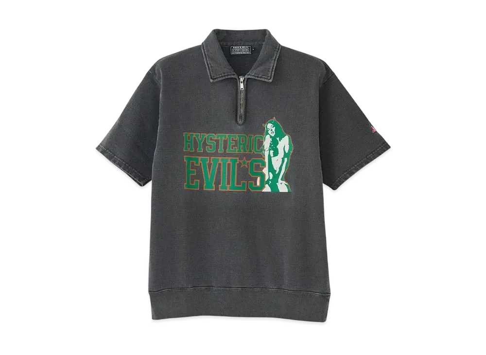 HYSTERIC GLAMOUR Hysteric Evil'S Collared Sweatshirt "Black"