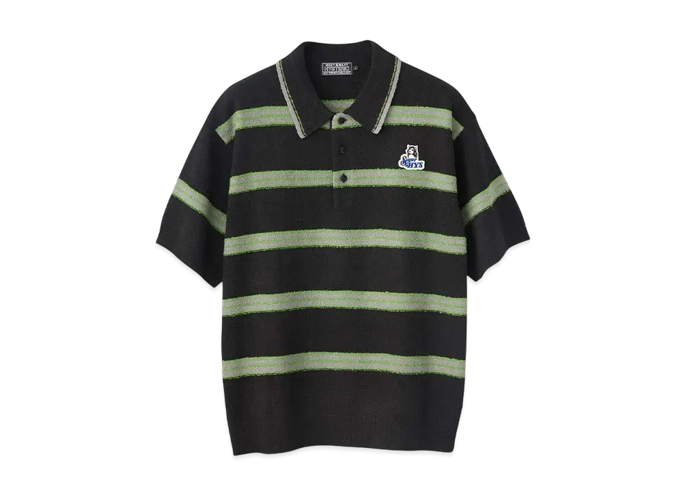 HYSTERIC GLAMOUR Super Hys Patch Polo Shirt "Black"