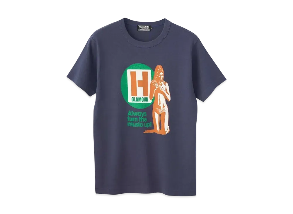 HYSTERIC GLAMOUR H Hours T-Shirt "Navy"