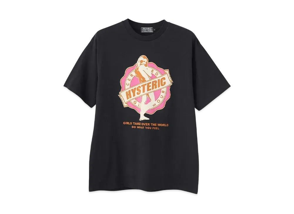 HYSTERIC GLAMOUR Girls Take Over T-Shirt "Black"