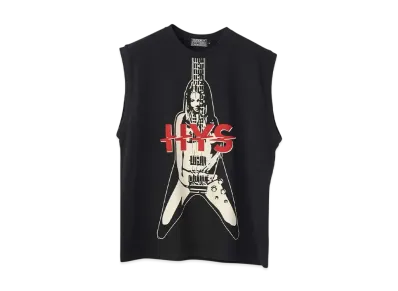 HYSTERIC GLAMOUR Flying V Sleeveless T-Shirt "Black"