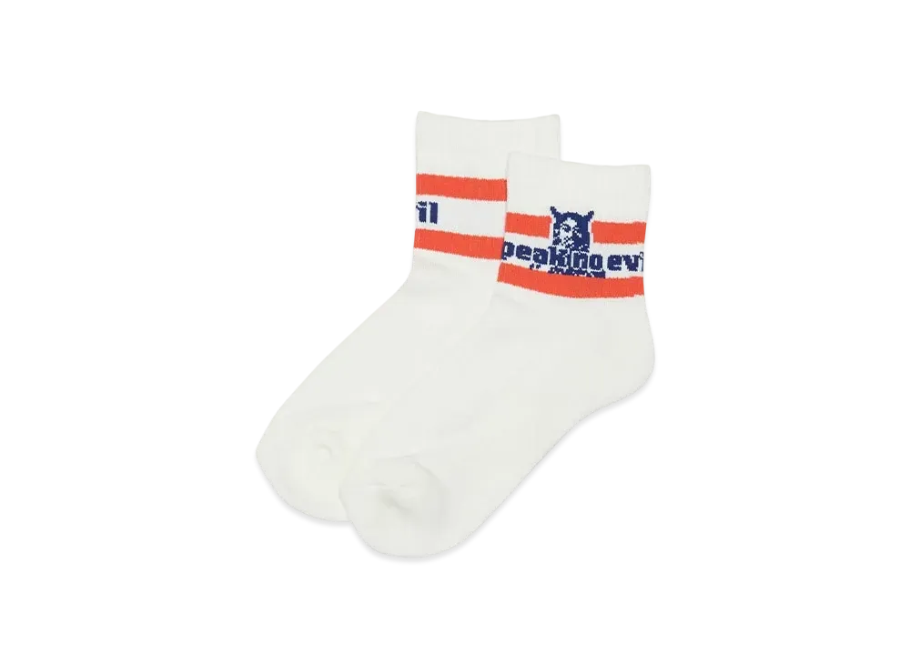 HYSTERIC GLAMOUR Speak No Evil Socks "Orange"