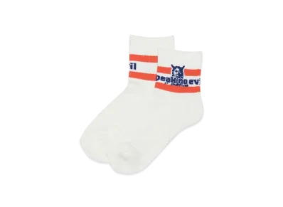 HYSTERIC GLAMOUR Speak No Evil Socks "Orange"