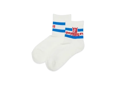 HYSTERIC GLAMOUR Speak No Evil Socks "Blue"