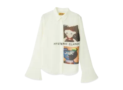 HYSTERIC GLAMOUR Hysteric Doll&Rainbow Bear Frill Cuff Blouse "White"