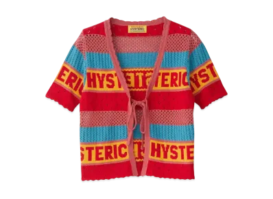 HYSTERIC GLAMOUR Logo Border Cardigan "Multi"