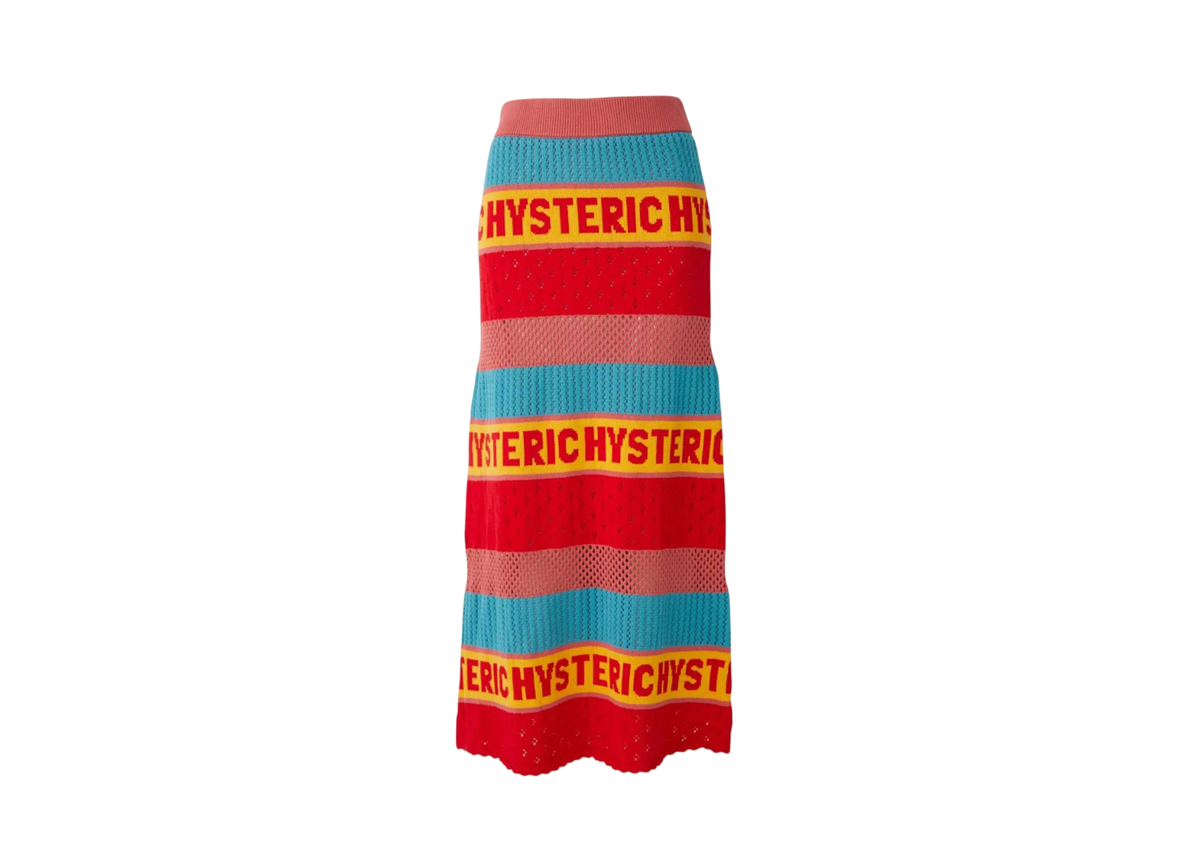HYSTERIC GLAMOUR Logo Border Skirt "Multi"