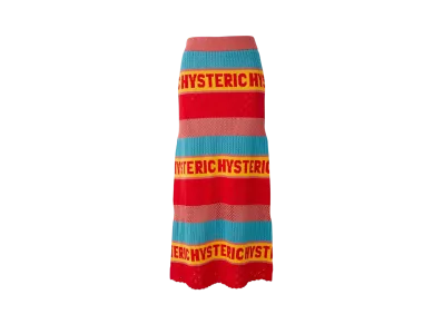 HYSTERIC GLAMOUR Logo Border Skirt "Multi"