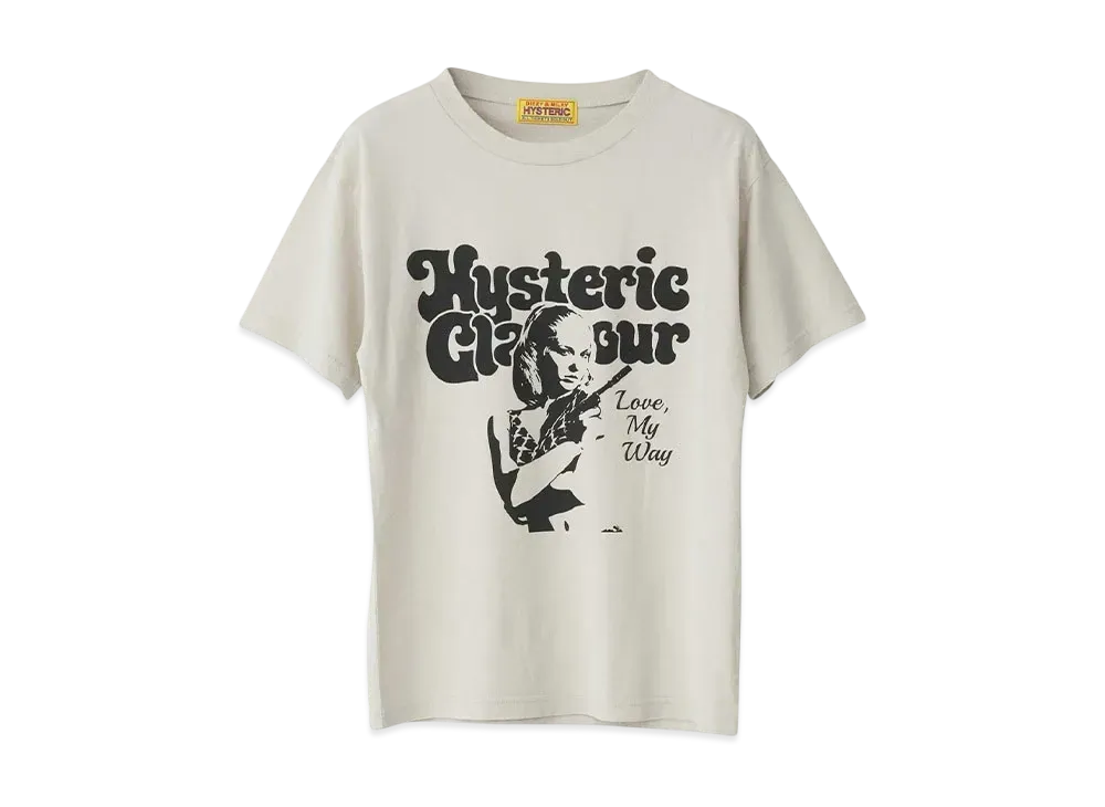HYSTERIC GLAMOUR Love My Way T-Shirt "Beige"
