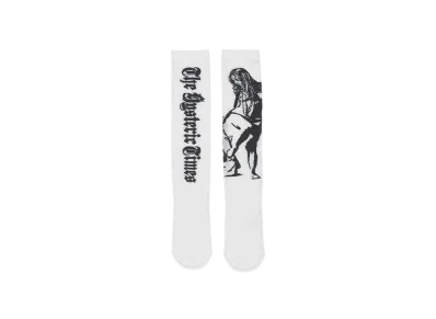 HYSTERIC GLAMOUR Hysteric Times Sheer High Socks "White"