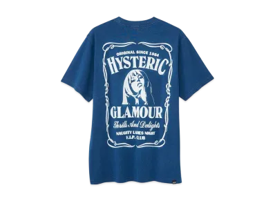 HYSTERIC GLAMOUR Whisky Woman T-Shirt "Dark Indigo Blue" 02251CT25