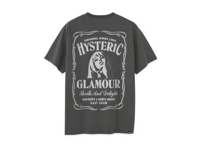HYSTERIC GLAMOUR Whisky Woman T-Shirt "Black"