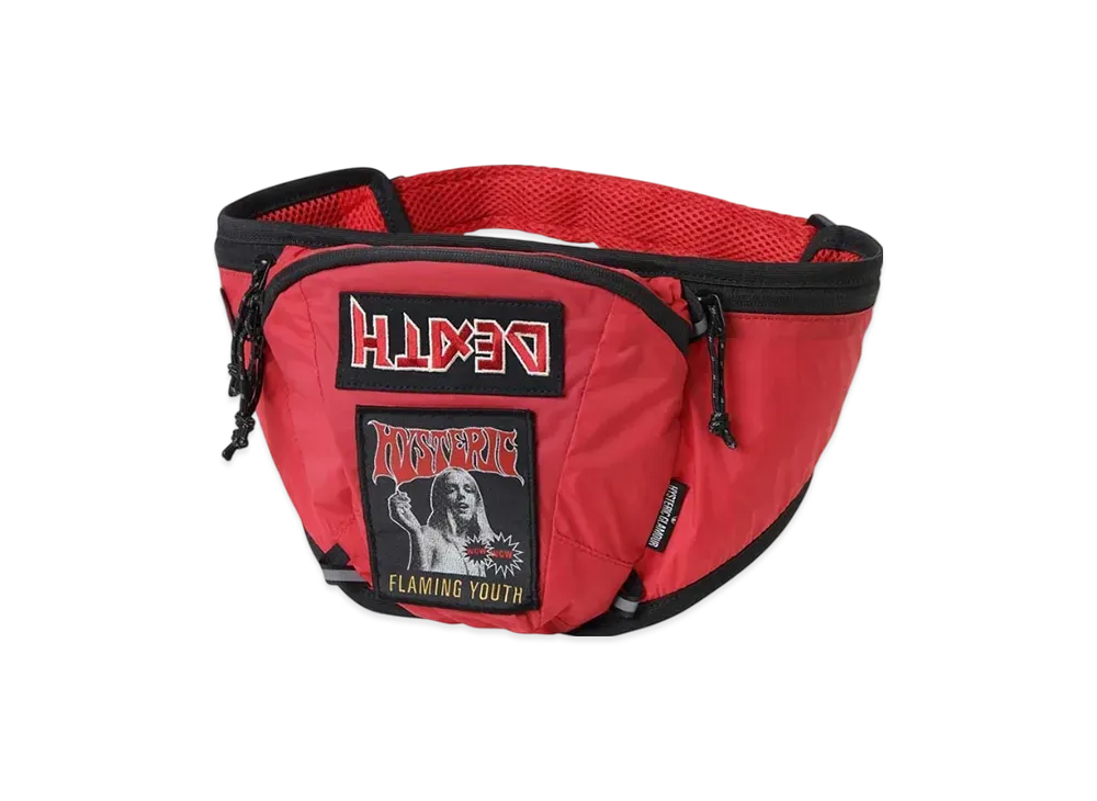 激レア逸品　ヒステリックグラマー スタッズ ボディバッグ　レッド HYSTERIC GLAMOUR Patch Custom Waist Bag 