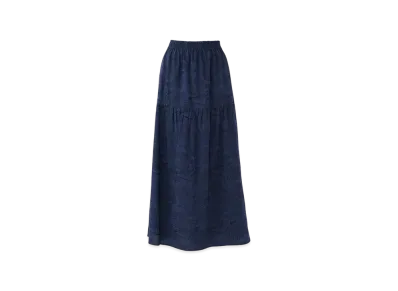 HYSTERIC GLAMOUR Tropic Hystteric Pattern Tiered Skirt "Navy"