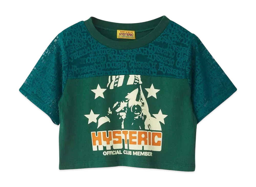 HYSTERIC GLAMOUR Camera Club Short Length T-Shirt "Green"