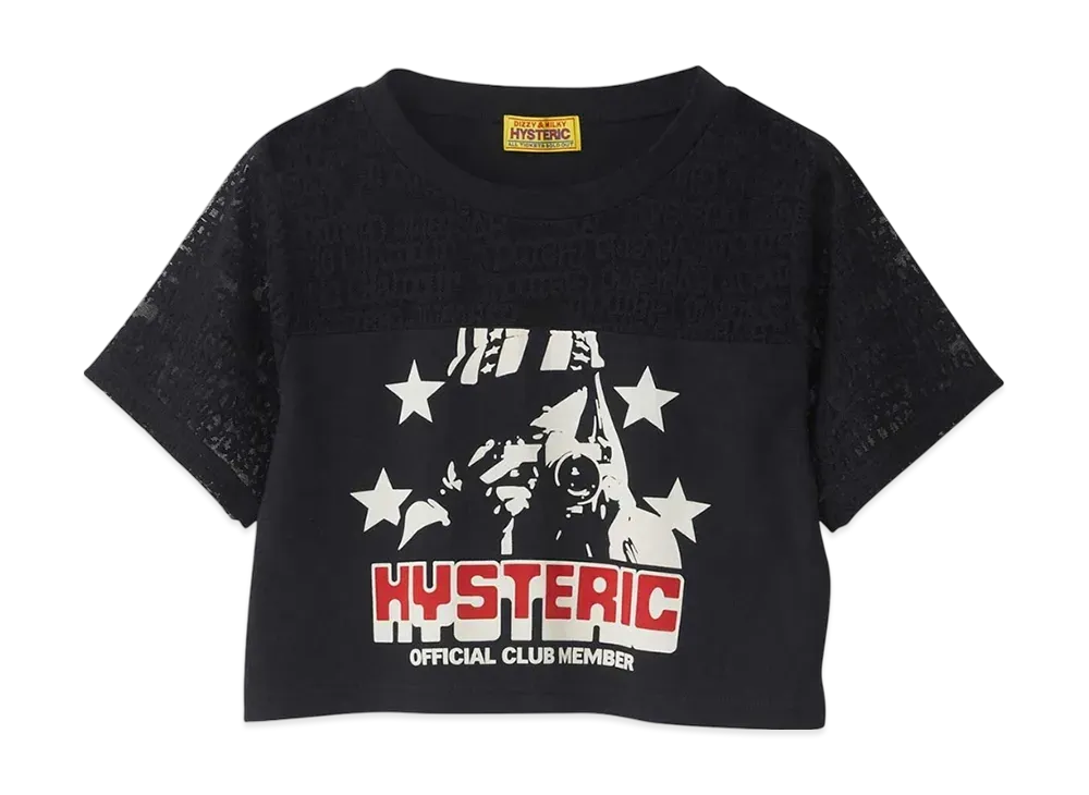 HYSTERIC GLAMOUR Camera Club Short Length T-Shirt "Black"