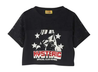 HYSTERIC GLAMOUR Camera Club Short Length T-Shirt "Black"