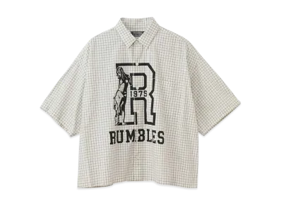 HYSTERIC GLAMOUR Rumbles Wide Regular Collar Shirt "White"