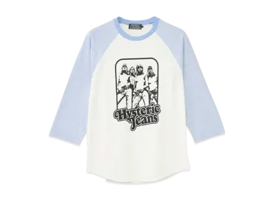 HYSTERIC GLAMOUR Hysteric Jeans 3/4 Sleeve T-Shirt "Blue"