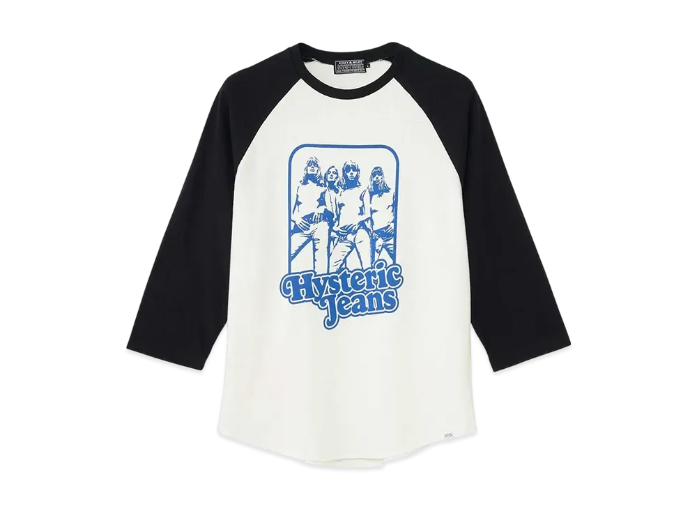 HYSTERIC GLAMOUR Hysteric Jeans 3/4 Sleeve T-Shirt "Black"