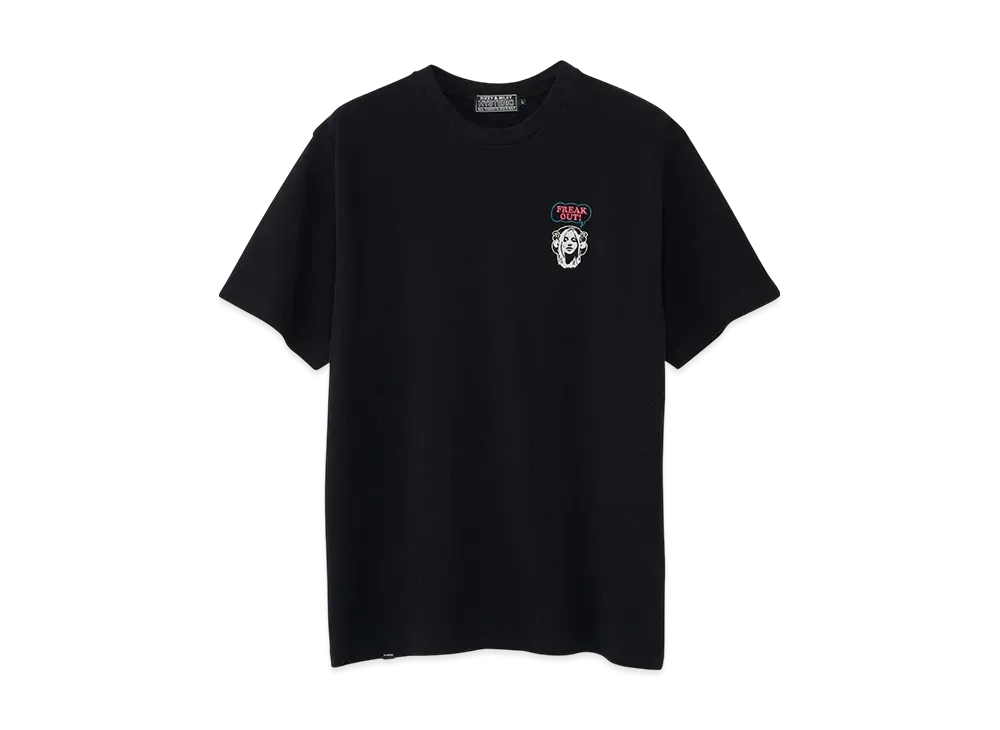 HYSTERIC GLAMOUR Freak Out Embroidery T-Shirt "Black"