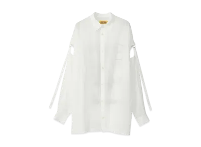 HYSTERIC GLAMOUR Shocking Bad Girl Slit Sleeve Shirt "White"