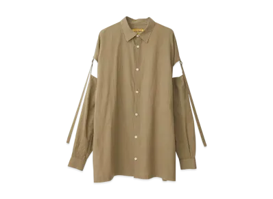 HYSTERIC GLAMOUR Shocking Bad Girl Slit Sleeve Shirt "Khaki"