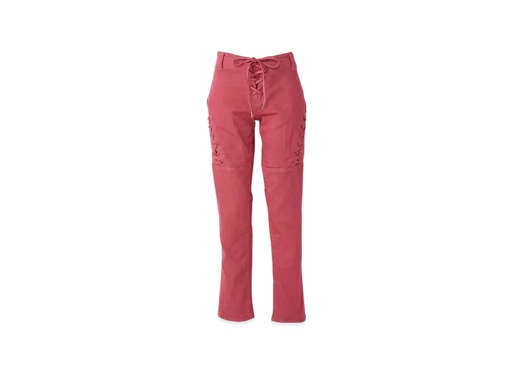 HYSTERIC GLAMOUR Lace Up Denim Stretch Pants "Pink"