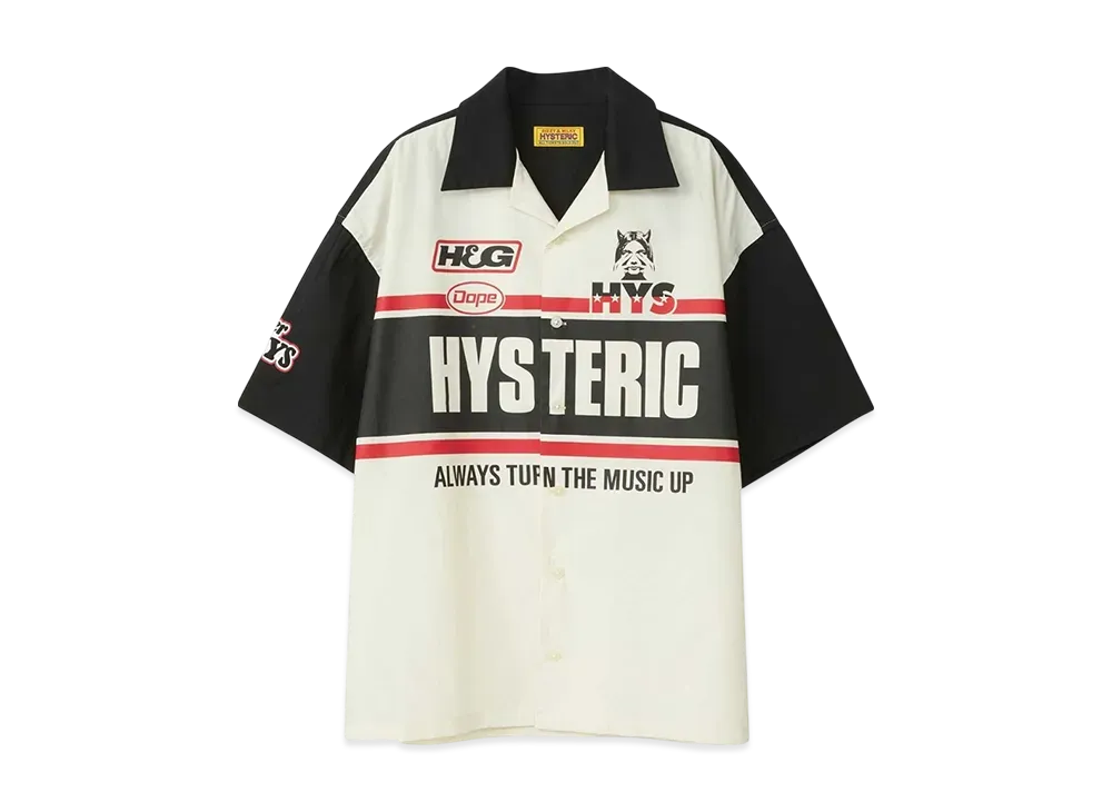 HYSTERIC GLAMOUR Hysteric Racing Shirt "Black"