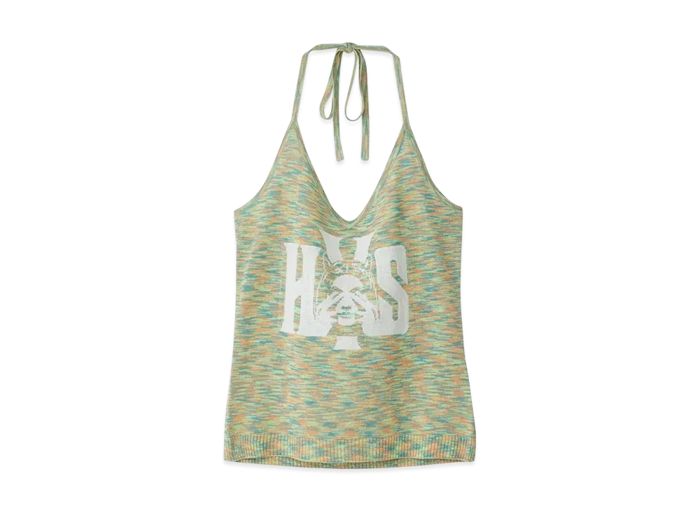 HYSTERIC GLAMOUR See No Evil Jacquart Halter Neck "Green"