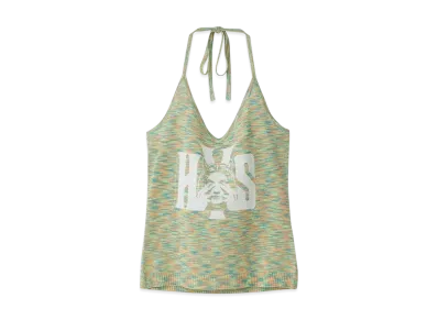 HYSTERIC GLAMOUR See No Evil Jacquart Halter Neck "Green"
