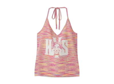 HYSTERIC GLAMOUR See No Evil Jacquart Halter Neck "Pink"