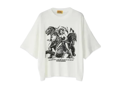 HYSTERIC GLAMOUR Kick Your Ass Oversized T-Shirt "White"