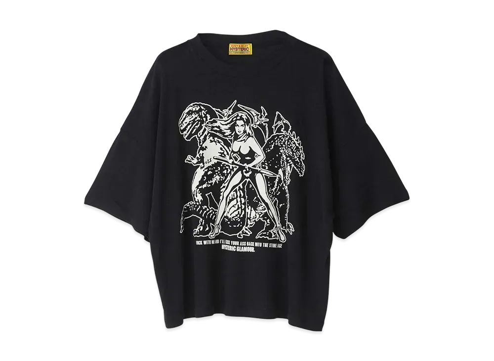 HYSTERIC GLAMOUR Kick Your Ass Oversized T-Shirt "Black"