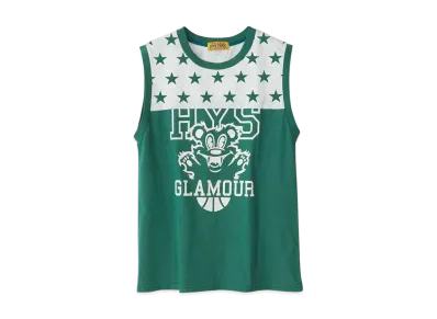 HYSTERIC GLAMOUR Fire Bear College Sleeveless "Green"