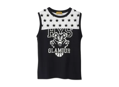 HYSTERIC GLAMOUR Fire Bear College Sleeveless "Black"