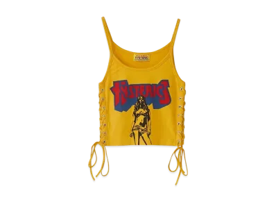 HYSTERIC GLAMOUR Bad As Mama Lace-Up Short Camisole "Yellow"