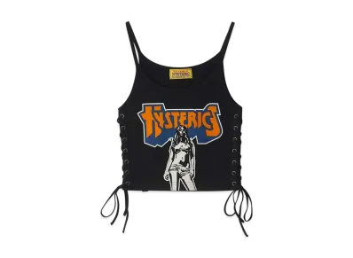HYSTERIC GLAMOUR Bad As Mama Lace-Up Short Camisole "Black"