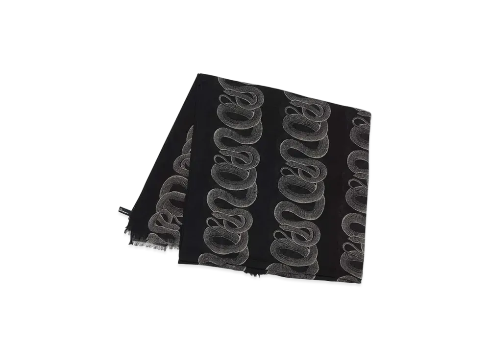 HYSTERIC GLAMOUR Snake Loop Pattern Stole "Black"